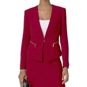 NEW Tahari ASL Plus Zipper Accent Skirt Suit